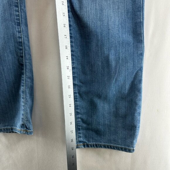Lauren Ralph Lauren Jeans Size 14 High Rise Straight Leg Light Washed Denim Blue - Picture 11 of 11